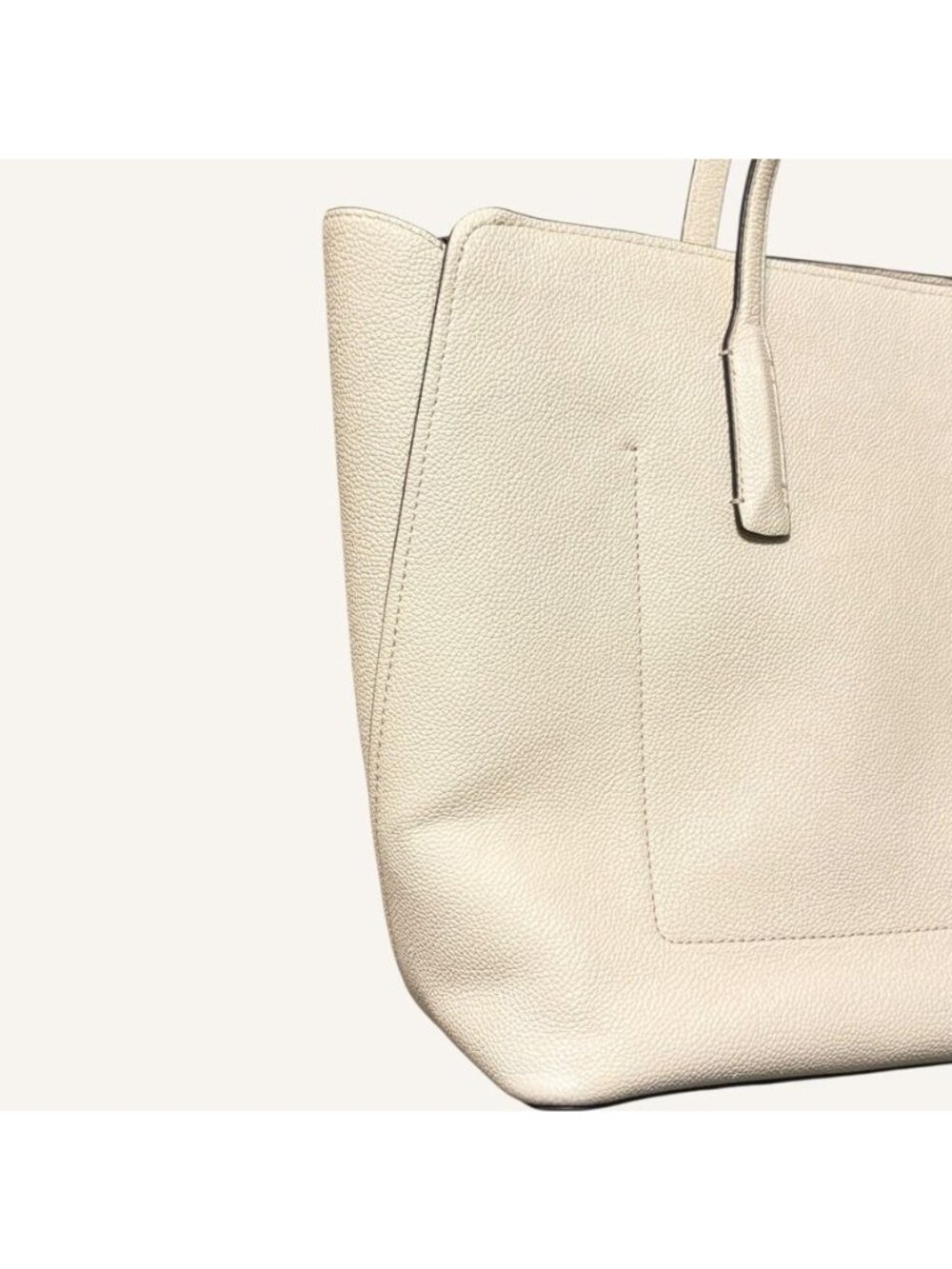 Kate Spade Large Margaux Leather Tote Cream Vanilla Classic Travel Work - Picture 10 of 13